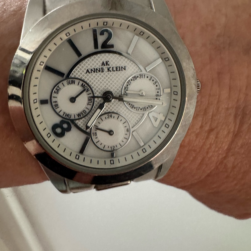 Anne Klein Silver Multi-Dial Timepiece